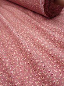 Теплый хлопок "Брусника" цв.дымчатая роза,  ш.1.4м, хлопок-100%, 140гр/м.кв