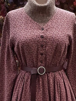 Платье из муслина с эффектом фактурной стежки "Винтажные розочки" 