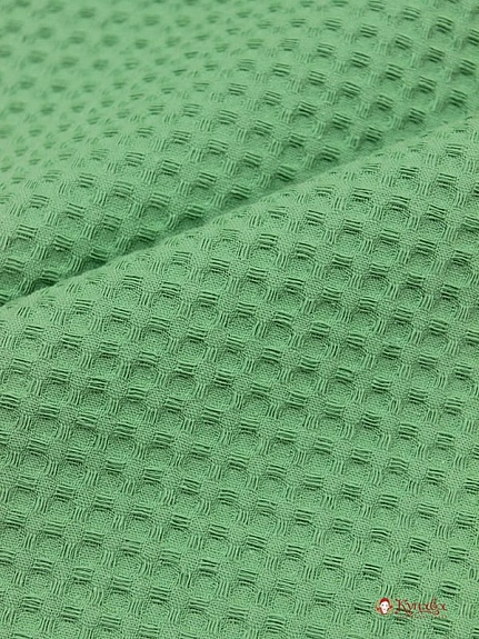 Вафельное премиум-полотно "Italy" цв.Светло-зеленый, ш.1.5м,  хлопок-100%, 240гр/м.кв   