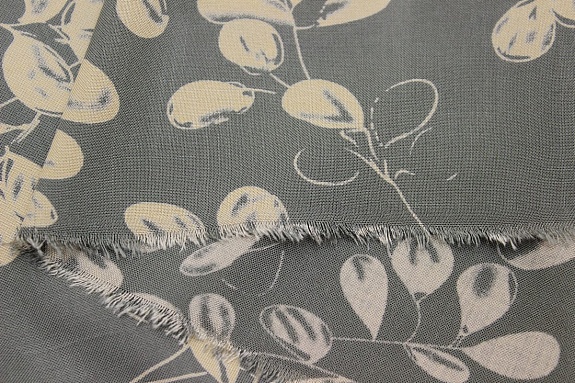 Штапель Премиум "Дыхание осени" цв.шалфей, СОРТ2, ш.1.46м, вискоза-100%, 115гр/м.кв