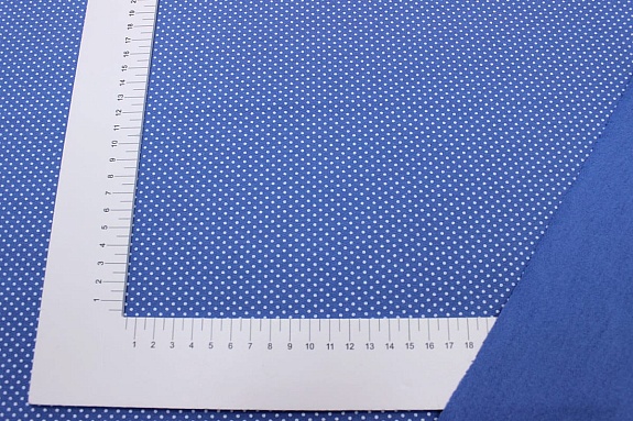 Футер 2-х нит. начес "Белое пшено на т.голубой дымке", ш.2.14м(1.07м*2,чулок),Карде, хл-100%