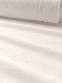 Фактурный хлопок "Шарики" цв.молочно-белый, ш.1.4м, батист, хлопок-100%, 80гр/м.кв