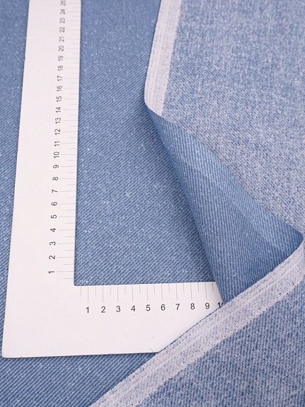 Бязь "Рубчик" цв.голубой джинс, ш.1.5м, хлопок-100%, 110гр/м.кв
