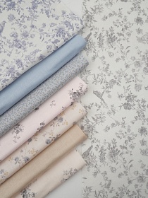 Набор тканей для рукоделия "Муслин премиум: Утренняя серенада", 45*30 см, 8 шт