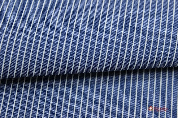 Джинсовая ткань "Тонкая полоска на джинсе", СОРТ2, ш.1.48м, хлопок-85%, п/э-15%, 140гр/м.кв