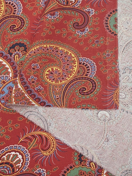Перкаль "Диво Дивное" цв.красный, СОРТ2, ш.1.5м, хлопок-100%, 120гр/м.кв