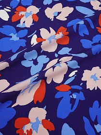 Штапель "Лоретта" цв.чернильно-васильковый, ш1.45м, вискоза-100%, 100гр/м.кв