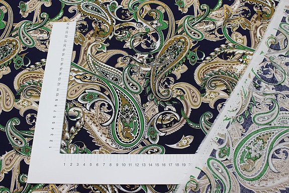 Мерный лоскут (ткань в отрезах) - Штапель "Дилара" цв.чернильно-синий, ш.1.45м, вискоза-100%, 100гр