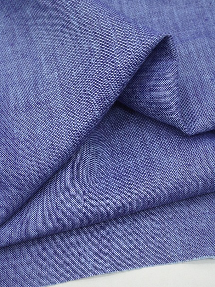 Лен костюмный цв.Джинс синий, ш.1.5 м, лен-100%, 190гр/м.кв