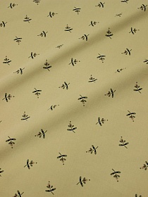 Перкаль Премиум "Набойка - веточки" цв.св.оливково-песочный, ш.1.5м, хлопок-100%, 125гр/м.кв