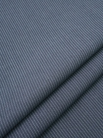 Пестрядь "Мелкая полоска на темно-сером с синим оттенком", ш.1.42м, хлопок-95%, п/э-5%, 160гр/м.кв