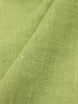 Лен костюмный с эффектом мятости цв.Салатово-оливковый, ш.1.45м, лен-100%, 190гр/м.кв