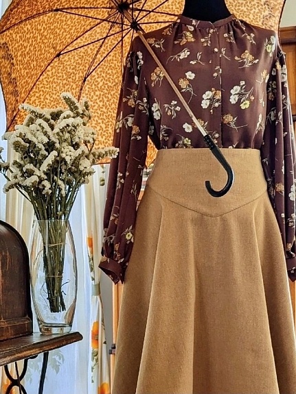 Винтажная юбка из джинсы