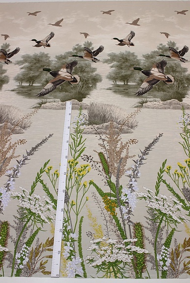 Мерный лоскут (ткань в отрезах) - Бязь "Утиная охота", ш.2.2м, хлопок-100%, 140гр/м.кв