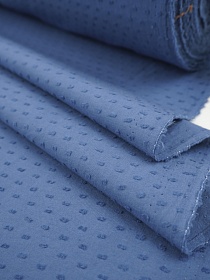 Фактурный хлопок "Шарики" цв.винтажно-синий, ш.1.44м, батист, хл-100%, 80гр/м.кв