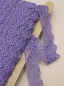 Кружево цв.лавандовая дымка, ш.32мм, хлопок-90%, п/э-10%, рис.031/27