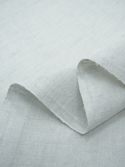 Мерный лоскут - Полулен однотонный "Бледно-голубая дымка меланж" ВИД2, СОРТ2, 1,5м,