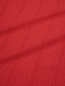 Фактурный хлопок "Рельефные полоски" цв.красный, ш.1.4м, хлопок-100%, 115гр/м.кв