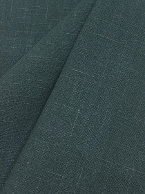 Мерный лоскут - Крапива Рами (Ramie) цв.Темно-зеленая морская волна, ш.1.4м, крапива-100%, 220гр/м.к