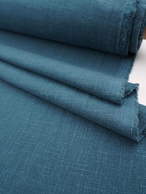 Крапива Рами (Ramie)-диагональ, цв.Темная морская волна, ш.1.35м, крапива-100%, 230гр/м.кв