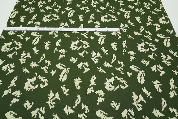 Бязь "Камуфляж - березка" цв.хаки/св.салатовый, ГОСТ,  ш.1.5м, хлопок-100 %, 125гр/м.кв