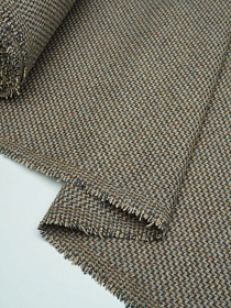 Шерсть пальтово-костюмная Твид цв.Коричневый/серый/песочный, ш.1.5м, шерсть-50%, п/э-50%, 380гр/м.кв