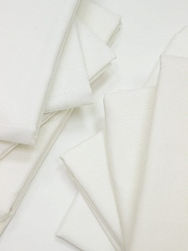 Комплект лоскута 1кг Полулен цв.Белый