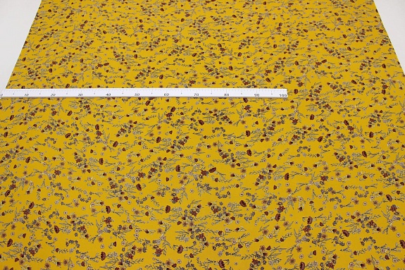 Штапель Премиум "Ариадна" цв.куркума, ш.1.45м, вискоза-100%, 120гр/м.кв
