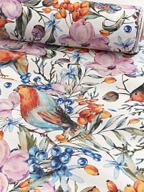 Ткань Дак Цифр.печать "Пернатый сад", ш.1.8м, хлопок-65%, п/э-35%, 210гр/м.кв