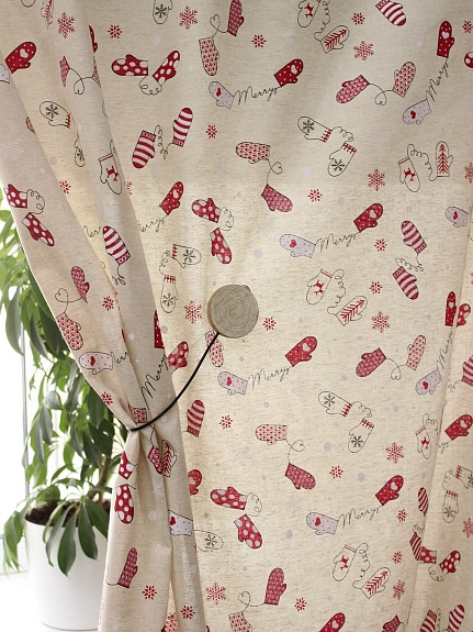 Полулен "Веселые варежки", ш.1.5м, лен-30%, хлопок-70%, 147гр/м.кв