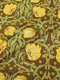 Перкаль Премиум Цифр.печать "Иоланта" (крупный рисунок) цв.бордово-красный, ш.1.45м, хл-100%