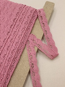 Кружево цв.дымчатая роза, ш.19мм, хлопок-90%, п/э-10%, рис.110/12