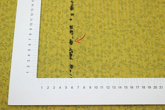 Вискоза с хлопком "Барбариски" цв.черный на золотисто-оливковом, СОРТ2, ш.1.42м, хл-70%, вискоза-30%