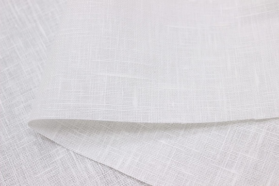 Лен цв.Белый, ш.1.5м, лен-100%, 240гр/м.кв