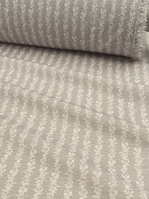 Хлопколен Цифр.печать "Вьюнок-дорожка" цв.св.серый, СОРТ2, ш.1.45м, лен-10%, хл-85%, п/э-5%, 130гр/м.кв