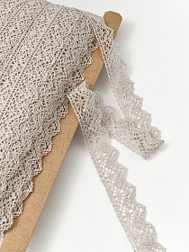 Кружево цв.св.серо-бежевый, ш.32мм, хлопок-90%, п/э-10%,рис.031/5