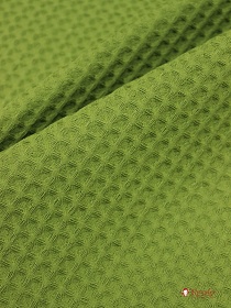 Вафельное премиум-полотно "Italy" цв.Зеленая олива, ш.1.3м, хлопок-100%, 240гр/м.кв 