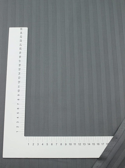 Сатин-страйп цв.Серый с бирюзовым оттенком (1см*1см), ш.2.2м, хлопок-100%, 125гр/м.кв