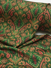 Штапель Премиум "Дильдора" цв.травяной, ш.1.5м, вискоза-100%, 125гр/м.кв