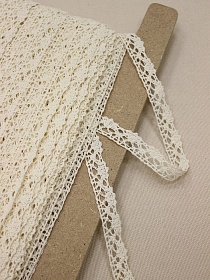 Кружево цв.суровый, ш.15мм, хлопок-100%, рис.016/3