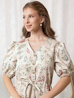 Платье из полульна "Разнотравица"