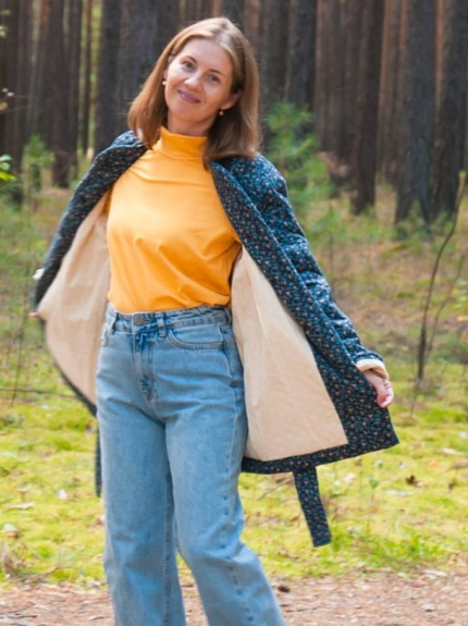 Фуфаечка из теплого хлопка по выкройке от журнала Burda 12/2015