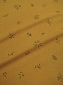 Теплый хлопок "Сухоцветы" цв.темная горчица, ш.1.5м, хлопок-100%, 160гр/м.кв