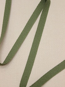 Лента киперная цв.светло-зеленый хаки, ш.10мм, хлопок-100%