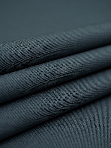 Саржа цв.Темно-серый с синим оттенком, ш.1.5м, хлопок-100%, 240гр/м.кв