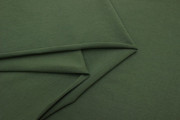 Кулирка с лайкрой цв.Темно-зеленый хаки, ш1.9м, Пенье, хл-94%, лайкра-6%,190гр/м.кв