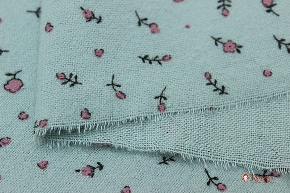 Теплый хлопок "Настенька" цв.св.голубой мох, ш.1.5м, хлопок-100%, 140гр/м.кв