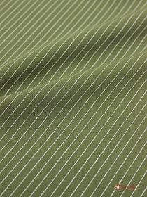 Мерный лоскут (ткань в отрезах) Пестрядь "Средняя полоска на т.болотно-зеленом", ш.1.4м, хлопок-95%, п/э-5%, 160гр/м.кв