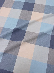 Вареный (стираный) хлопок "Цветная клетка (7.5*8.5см)", ш.2.5м, хлопок-100%, 115гр/м.кв