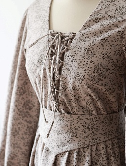 Платье из Теплого хлопка "Надия" цв бежевом цвете